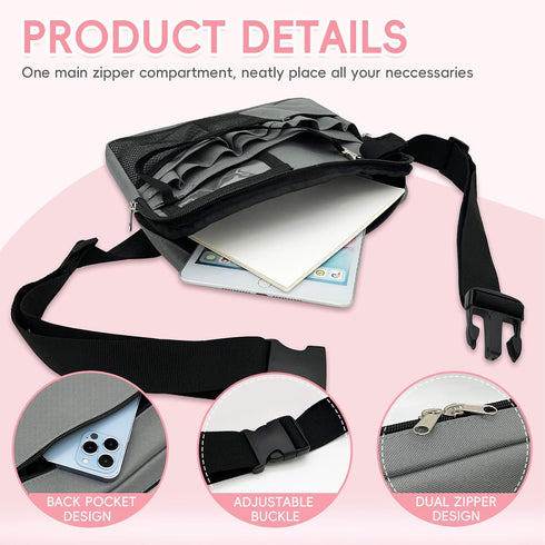 MELINON Pack Nurse Fanny with Medical Gear Pockets - Durable Nurse Waist Pouch with Tape Holder, Adjustable Strap