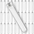 50 PCS Clear Plastic Test Tubes 5.5 x 1 inch, 40 ml with Caps & Sealing Sheets for Plants, Experiments, Candy Storage