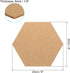 PATIKIL 9x8" 1/4" Thick Cork Board Tiles, 4 Pack Self Adhesive Hexagon Bulletin Board Display Corkboard for Floor Wall Home Office Classroom DIY, Wood by PATIKIL