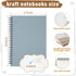 Fuutreo 24 Pcs A5 Spiral Notebook for Work, 8.3 x 5.7 Inch, College Ruled, Kraft Cover, 12 Colors, 120 Pages