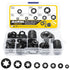 Internal Tooth Starlock Washers, 330PCS 8 Size Quick Locking Washers, 65Mn Steel Retaining Clips Assortment Kit