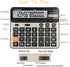 Large Mechanical Calculator, Dual Power Desk Calculator 14 Digit, Extra Large 5In LCD Display for Office, Home, School