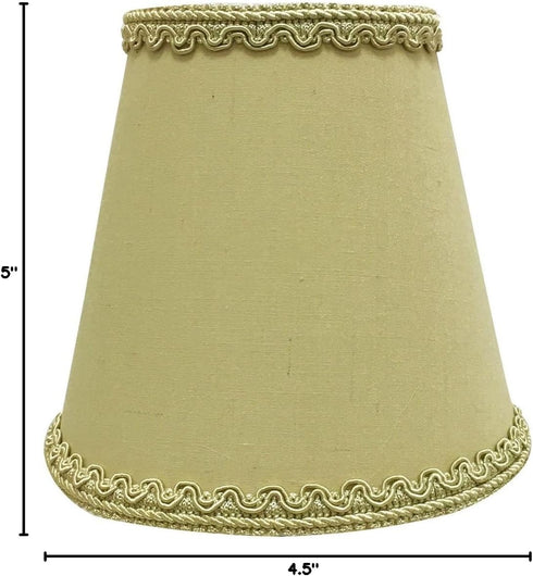 CSO-1041-5AGL 3 5 4.5, Royal Designs, Inc. Hardback Empire Chandelier Shade with Designer Trim, x x Antique Gold