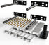 Set of 4 Floating Shelf Brackets Heavy Duty (1/4 inch Thick Baseplate)