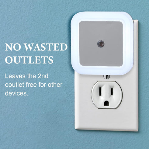 12 Pack Hortsun LED Night Lights Plug into Wall with Smart Dark Sensor Automatic Hallway Plug in Lights for Bedroom