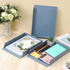 TecUnite 6 Pieces Stackable Letter Trays, Blue File Organizer for Office Classroom Desktop Storage