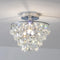 CM MZY Mini Crystal Chandelier Ceiling Light Small, Modern Chrome Crystal Flush