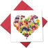Quilling Card 3D Color Unique Handmade Art - Design Greeting Card for Christmas Birthday Anniversary (Rose Heart)