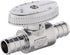 (Pack of 2) EFIELD 1/4 Turn Straight Stop Valve Barb Crimp 1/2" Pex x 1/2" Pex Chrome Plated Brass