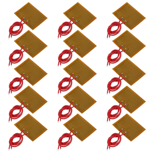 15pcs 30mmx40mm Film Heater Plate Adhesive Pad, PI Heating Elements Film 5V 1W Strip Heater