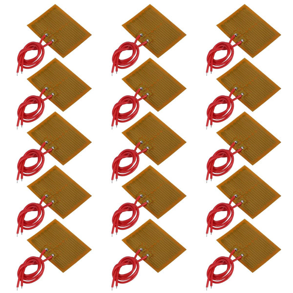 15pcs 30mmx40mm Film Heater Plate Adhesive Pad, PI Heating Elements Film 5V 1W Strip Heater