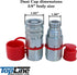 Hydraulic Quick Coupler Rubber Caps Plug Set for Flat Face Skid Steer Coupling - Fits Bobcat 5/8 Size Couplers