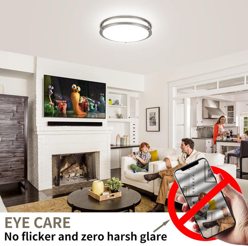NEWKAZ 13Inch 36W 2 Packs, 5CCT 2700K 3000K 4000K 5000K 6500K, Dimmable Ceiling Light Fixtures LED Flush Mount Ceiling