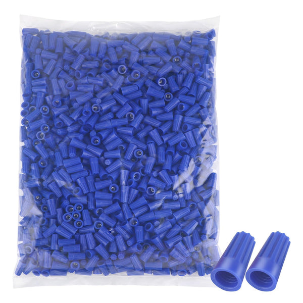 Wire Connectors Nuts, 1000 PCS Blue Electrical Screw Springs Caps Terminals, Stainless Assortment Set for AWG 22-12