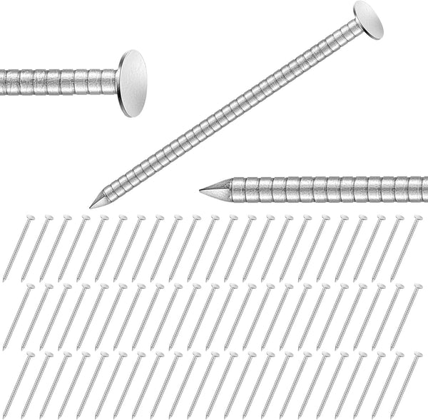 2 Pounds Box of 1-3/4 Inch Siding Nails, 304 Stainless Steel Roofing Nails for Wall, Siding, Hardware