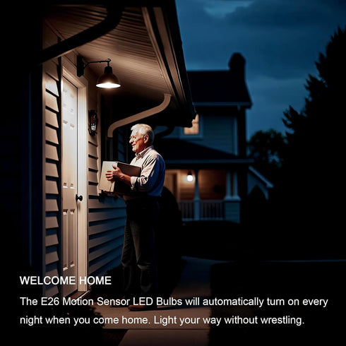 Bulbs, 5500K Bulb, 13W(100W E26 BR30 Bulb 3 Pack Motion Sensor Light Daylight Motion Activated Dusk to Dawn Security
