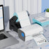 Label Holder for Desktop Shipping Label Printer, Compatible with Rolls and Fan-Fold Labels (Black)
