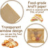 400 7.5 7.1 Inch PCS Heat Seal Bakery Bags with Window x Grease-Proof Pastry Bag with Window Donut Bags To Go