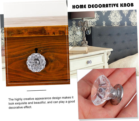 6pcs Housoutil Mini Decorative Knob for Bedside Cabinet Easy to Install Pulls and Elegant Knobs for Home Furniture