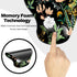 Ergonomic Mouse Pad with Wrist Support, Black Floral Cute Design, Non-Slip PU Base for Home Office Working & Pain Relief