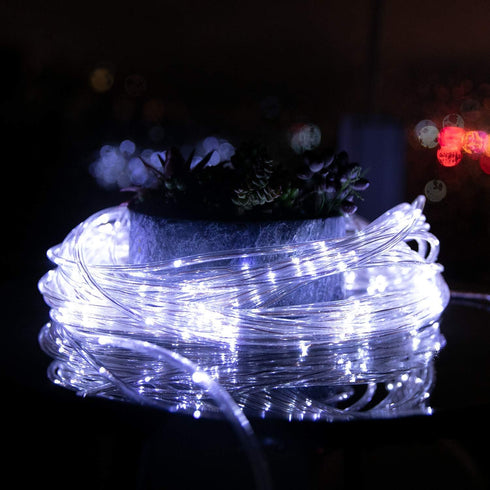 72Ft 200 8 1 Pack) Solar Rope String Lights Outdoor Led Waterproof Solar Powered Fairy Lights with Lighting Modes
