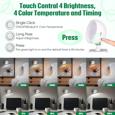 1 4 360 Rossesay Piece LED Wall Lights with Remote, Wall Sconces Lamp Rechargeable Battery Operated Bed Light