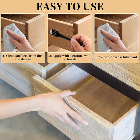 1 oz 1-Pack ZDBB Wood Drawer Wax Lubricant Paste Door Lubricant Wear-Resistant Eliminate Sticking Noise Loosen Drawer