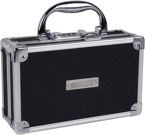 Vaultz Medicine Safe Case with Combination Lock - Pack of 3, 8.35 x 5 x 2.5, Black