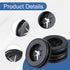Macuezu 20 Grommets Grommet Grommets Pcs Rubber for Wiring, Wire Protection Black Double-Sided Rubber Hole Plugs
