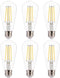FLSNT 7W LED Edison Bulbs, 60W Equivalent, 4000K Cool White, 800LM, E26 Base, Dimmable, 6 Pack