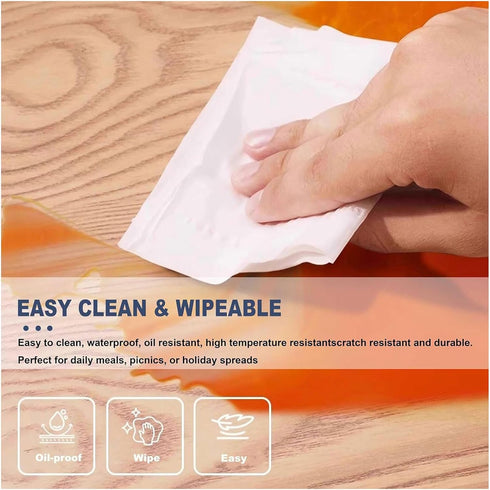 Ldhpaxl 1.5mm 19"x19", Thick Waterproof Desk Mat Clear PVC Table Protector, for Coffee Table, Writing Desk & Sofa Side