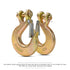 4 Pack Heavy Duty 1/2" Clevis Slip Hook with Safety Latch, 48000Lbs Capacity for Transport Chain, Winch, Tow Hook