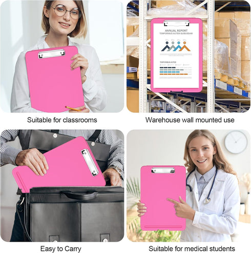 Hongri Clipboard with Storage, Heavy Duty Foldable Nursing Clipboards, Office Supplies, Coaches Clipboards for Work