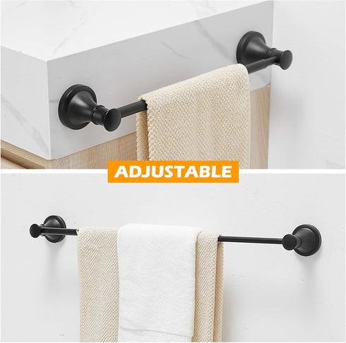 16 26 Inch BESy Adjustable to Bath Towel Bar Rack for Bathroom Towel Holder, Wall Mounted Towel Bar Rod Hanger Bathroom