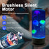 7 Estink Jelly Fish Lamp Aquarium Light, RGB Cylindrical Jelly Fish Night Light Color Changing Table Lamp for Home