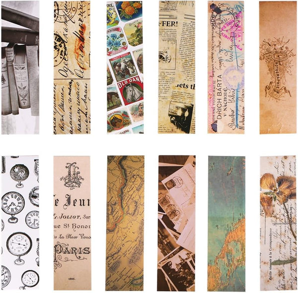 Vintage Style Bookmarks for Women & Men - 30PCS Retro Collection