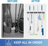 ZONGOOL 2 Pack Broom Holder Wall Mount, 4 Racks and 5 Hooks, Heavy Duty Organizer for Home Kitchen Garden