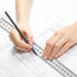 Macarrie 30 Pieces 12 Inch Metal Ruler, Stainless Steel Rulers with Imperial Metric Measurements for School Office Home