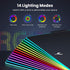 BladeHawks RGB Gaming Mouse Pad with 4-Port USB Hub, 14 Lighting Modes, Oversize Anti-Slip Rubber Base for Desk