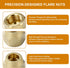 A.I.FORCE Set 45 (3/8", 5 Pack) Premium Brass Flare Nut - SAE Flare Tube Fittings for Air Conditioning & Copper Pipe