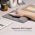SenseAGE Compact Ergonomic Mouse Pad with Wrist Support, Non-Slip Base, Lightweight & Portable, Grey