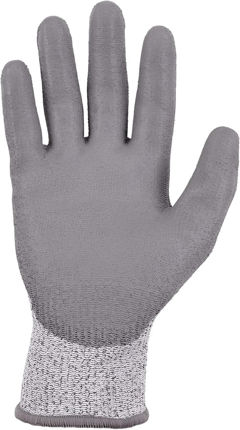 Ergodyne ProFlex 7030 Cut Resistant Work Gloves, ANSI A3, Gray, PU Coated Palms for Flexible No Slip Grip, 2X-Large