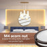 Xinjoduz 10 0.43" M4 PCS Screw Caps for Light Fixture, Ceiling Light Screws Cap Cover, Lamp Shade Nut Lamps Knob