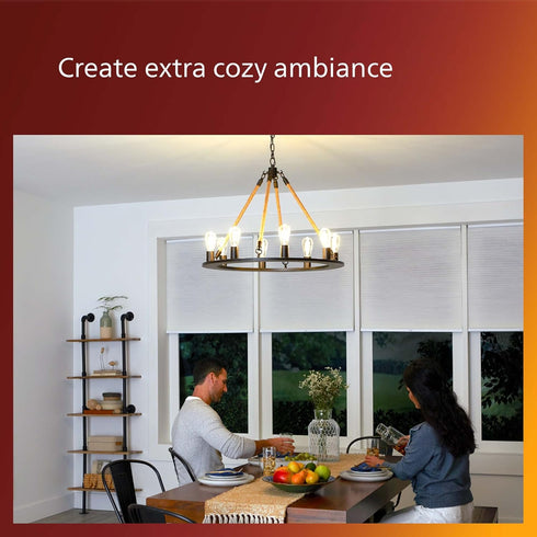 Vintage ST19 Clear Spiral Dimmable LED Light Bulbs - E26 Bulb - Flicker-Free Light Bulb with EyeComfort Technology, 400