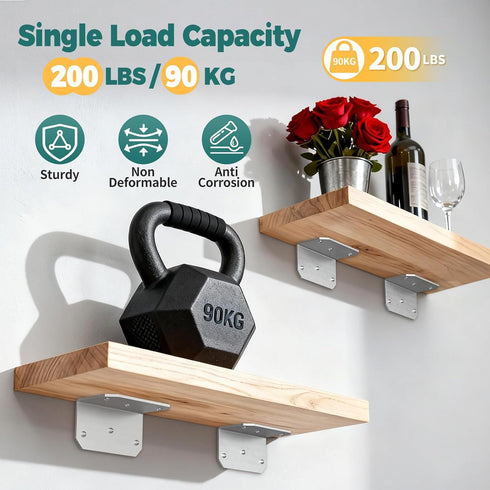 4 Inch 90 4"2"2" (Galvanized-8PCS) Galvanized L Bracket, Degree Corner Brace for Wood, Heavy Duty Angle Bracket