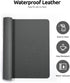 YSAGi Leather Desk Pad Protector, Large Non-Slip PU Leather Desk Blotter, Waterproof Writing Pad for Office (Dark Grey)