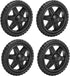 uxcell Shopping Cart Wheels Replacement 5 Inch, 4 Pack Rubber Foaming Shopping