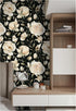 HAOKHOME 93242-1 Peel and Stick Wallpaper - Floral Vintage Roses Contact Paper Removable Black/Beige/Olive