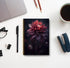 Dark Academia Moody Dahlia Notebook for Women, Gothic Floral Journal, Witchy Spiral Notebook 5.5x8.3