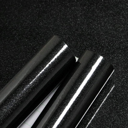 Glossy Black Contact Paper - Shiny Peel and Stick Wallpaper for Kitchen Cabinets, 15.8" 118.1"